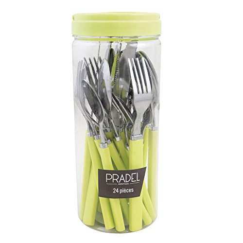 Pradel Heritage 518156 Besteckset 24-teilig Edelstahl/Kunststoff grün Anis 9,5 x 23,5 x 9,5 cm - 3