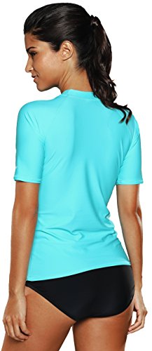 CharmLeaks Damen Rash Guard Kurzarm UV-Schutz (UPF) 50+ - 2