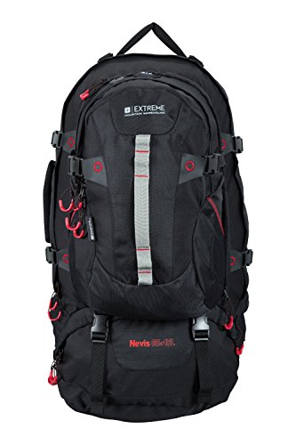 Preisvergleich Produktbild Mountain Warehouse Nevis 65L + 15L Extreme Rucksack Schwarz