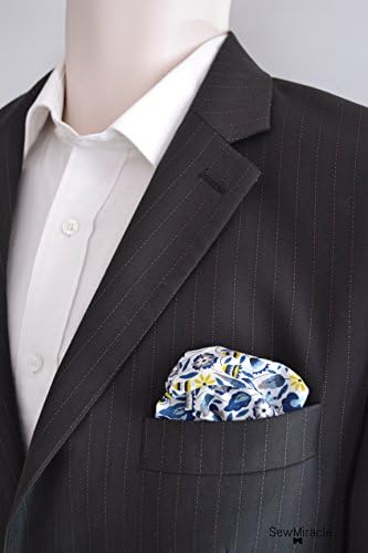 Liberty Pocket Square - Men's Handkerchief -Flowers print Pocket Square - Men's Accessories - Gift for Men - Wedding - Handmade