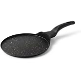 Orret Home 27 Cm D&ouml;k&uuml;m Granit Krep Tavası Yanmaz Yapışmaz Kaplama Eşit Isı Dağılımlı İnce Krep ve Pankek Tavası (Krep Tavası)