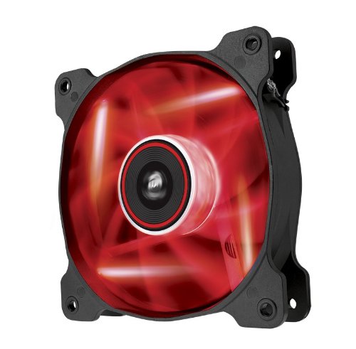 Corsair AF120 LED Quiet Edition Ventilador de PC  120 mm  Alto Flujo de Aire  Iluminaci  n LED Rojo  Paquete Doble