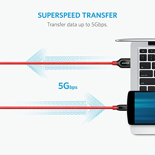 Anker C  ble USB C vers USB 3 0 DE 180 cm Powerline  Extra Solide Appareils USB Type C  Samsung Galaxy S8  S8   S9  Nouveau MacBook  Huawei P10  Google Pixel    