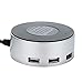 Produktbild Big-Mountain 6-Port USB Ladegerät | Desktop Ladestation mit Smart Identifikation für iPhone X für Smartphone Samsung Nexus HTC Nokia | PowerPort 6 Ladeadapter mit iSmart-Technologie (Silber)