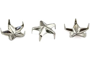 Allstarco Bedazzler - Tachuelas de repuesto para ropa, no se oxidan, 100 piezas (tamaño 40, estrella/plata)