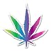 Produktbild 2 x 15cm/150mm Cannabis Fenster kleben Aufkleber Auto Van Wohnmobil Glas #6267