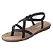 Produktbild Damen Flache Schuhe Xinan Binde Böhmen Peep Toe Sandalen (38, Schwarz)