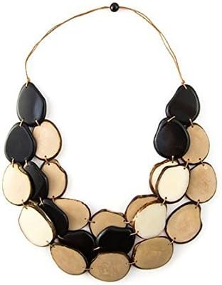 Tagua Premium Organic in plants Ivory Necklace Onyx Milk Cafe Fairtrade