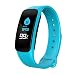 Produktbild J.W. Bluetooth Smart Armband Uhr, IP67 Wasserdicht, 0,96 Zoll IPS-Bildschirm, Fitness Tracker Armband Sport Watch Für IOS Android, 4 Farben,Lightblue