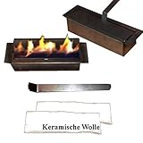 Kapazität: 1 litre Regulierbarer 1-Liter Edelstahl-Brenner für Gel- und Ethanol-Kamine