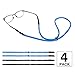 Produktbild MoKo Einstellbare Brillenhalter, [4 Pack] Universal Fit Seil Sport Sonnenbrillen Retainer, Unisex Sonnenbrille Bügelbrille Halter für Männer, Frauen - Schwarz & Blau