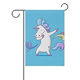 Bandera de doble cara: diseñada para dos caras con la imagen impresa, se adapta a la mayoría de los soportes estándar de bandera de jardín (el soporte de bandera no está incluido).