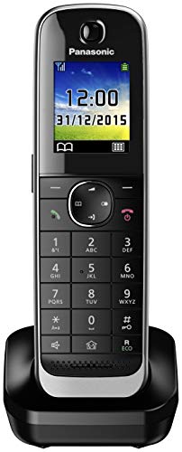 Panasonic KX-TFJA30 - Teléfono supletorio digital (LCD color, agenda de 250 números, bloqueo de llamadas, modo ECO Plus, modo no molestar), Negro, TGJ31 Supletorio
