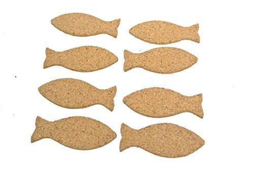 Streuartikel Fisch Kork und Muscheln 88 Stück Streudeko Kommunionfisch - 2