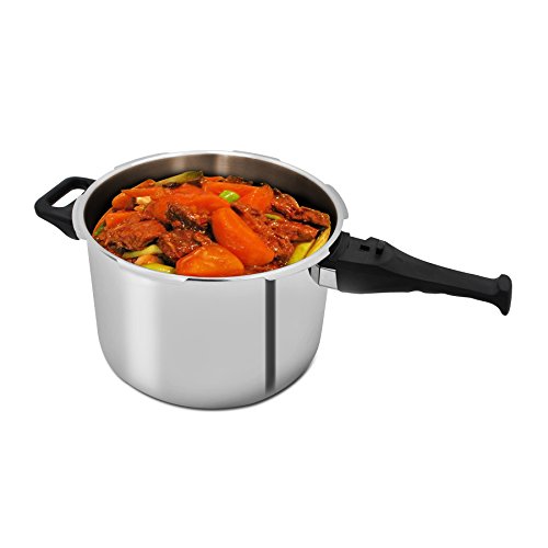 Professioneller Edelstahl Power Druck Herd mit Bakelit Griff XL 6L – 3 Druckeinstellungen – Farbe Silber - 2