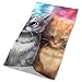 Produktbild FGRYGF Animal Cats Lovers Art of Headphones Headband Unisex Headwrap Magic Head Scarf Bandana Headwear Neck Scarf Microfiber Do Rag Cap Fashion Headdress Scrunchie Face Mask Neck Gaiter