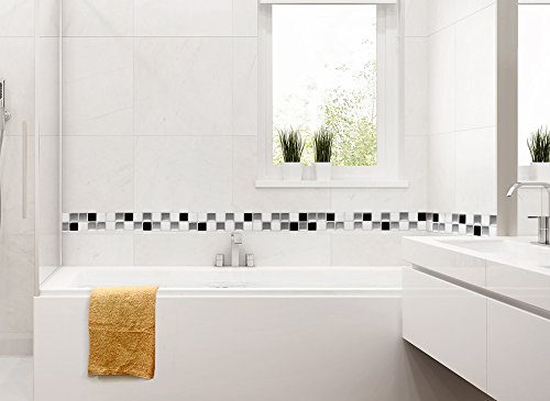 Grandora W5288 Mosaik Fliesenaufkleber 3D-Effekt große Auswahl Wandaufkleber Küche Bad Fliesendekor Folie selbstklebend Design 3 - 5