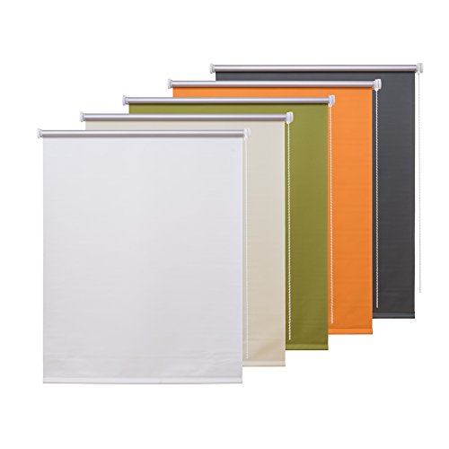 Verdunkelungsrollo weiss: 160×220 (Breite X Höhe) / Thermorollo Verdunklungsrollo Seitenzugrollo Rollo inkl. Montagezubehör / weitere Größen 80 / 100 / 120 / 140 / 160 x 160 oder 220 cm - 7