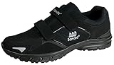 Übergröße gibra Herren Sportschuhe, Art. 3737, Übergrößen, Klettverschluss, Sehr Leicht und Bequem, Schwarz, Gr. 48