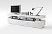 Produktbild Dreams4Home TV-Lowboard 'Auri' - TV-Schrank, TV-Tisch, TV-Kommode, Schrank, Kommode, Konsole, Lowboard, B/H/T: 200 x 52 x 50 cm, Wohnzimmer, TV-Möbel, Media Möbel, 3 Schubkästen, MDF, lackiert, matt weiß, grau