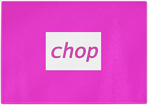 Pink CHOP Tempered Glass Chopping Board- LARGE