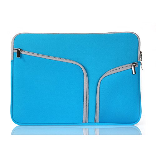 HASESS Multifunktionale Reißverschluss Aktentasche Handtasche Hülle Tasche Abdeckung Case für Alle 13-Zoll Macbook Air Macbook Pro 13″ und Universal Notebook 13 Zoll – Blau - 4