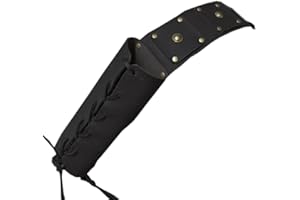 POMRONE Porte-Fourreau en Cuir, Médiéval Rétro Épée Épaule Dos Gaine Grenouille Titulaire, Guerrier Costume Étui De Protection Paire Épée en Cuir Boucle Étui pour Hommes Adultes Porte-épée Réglable