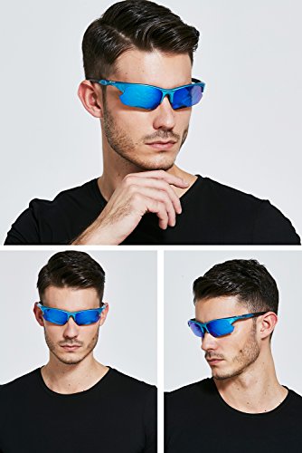 Duco Polarisierte Sport-Sonnenbrille zum Laufen Radfahren Angeln Golf TR90 Unbreakable Rahmen 6213 - 3