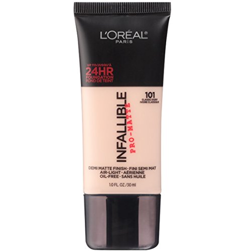LOreal Paris Cosmetics Infallible Pro-Matte Foundation Makeup, Classic Ivory, 1 Fluid Ounce RS.1165 (73.00% Off) - Amazon