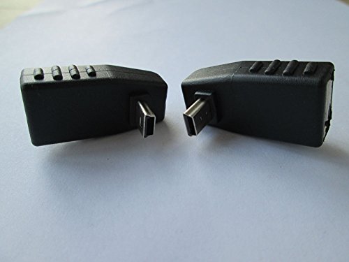 Pair Up + Down Rechtwinklige 90degree Mini-USB-B-Stecker auf USB A Buchse Wirts-OTG-Adapter