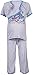 Happy Mama. Women's Maternity Nursing Breastfeeding Pyjamas Nightwear. 218p (Blue, UK 14)