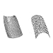 TOOGOO(R) 100pcs Silver Glitter French Acrylic Nail Art Tips Total 10 sizes