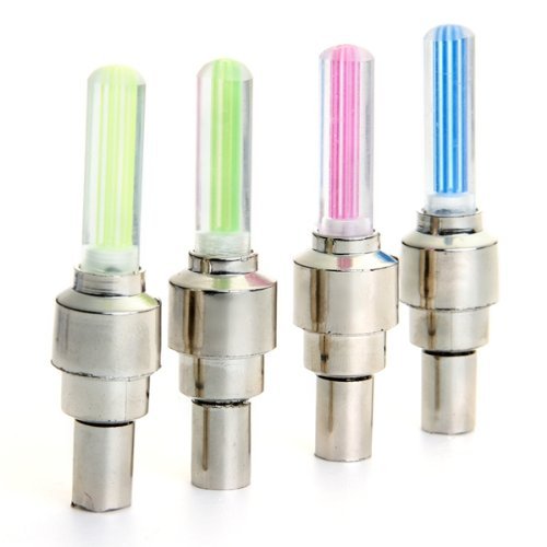 4x LED Reifen Rad Licht Lampe Ventilkappe Ventil Leuchte für Motorrad - 3