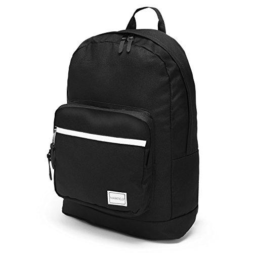 Preisvergleich Produktbild Strapazierfähiger Schwarzer Rucksack - Perfekt geeignet als Schulrucksack Oder Tasche für Schule Hochschule Uni - Integriertes Laptopfach