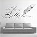 Price comparison product image Kyzaa Letters"La Vie Est Belle" Wall Stickers French Sentence Beautiful Life Wall Sticker for Living Room Home Decor