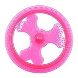 Material: Plástico SUXIAO Disco Volador para Mascotas con Luces LED Intermitentes Juguete Deportivo para Perros Juguete Resistente a la mordida TPR de Entrenamiento para el Mejor Juego Nocturno, Rosa, 225 mm