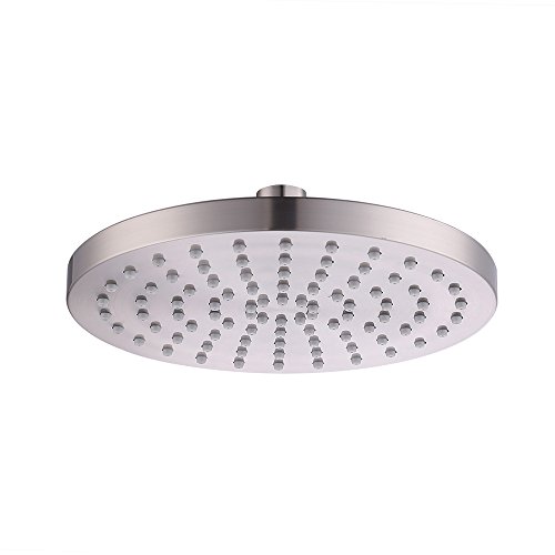 KES J201 Extra großer Regen-Duschkopf mit Schwinghalterung, 20,32 cm - gebürsteter Nickel