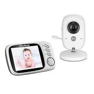 Video Baby Monitor with Wireless Digital Camera Indoor/Outdoor Security Surveillance Monitor for Baby/Elder/Pet with Two Way Audio,Night Vision,Temperature Monitor