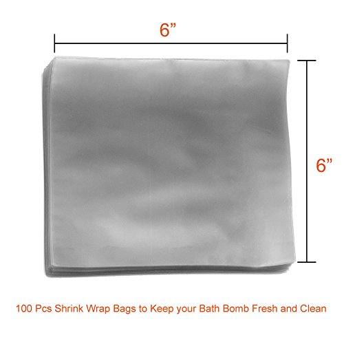 12 Stück Metall Bad Bombe Formen mit 100 Stück Shrink Wrap Taschen für DIY Handwerk von Paxcoo - 4