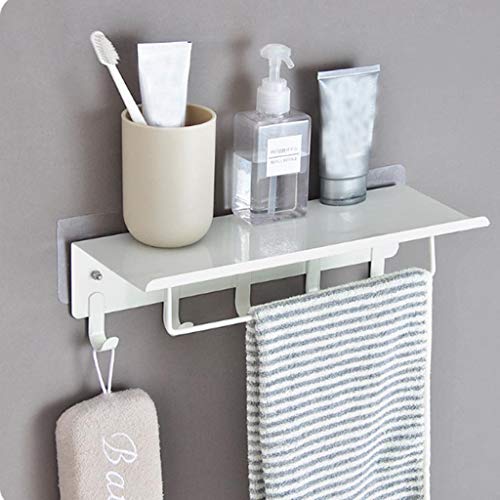 Preisvergleich Produktbild bloatboy Punch-Free Lagerregal, Haushaltsregal Wandregal - Home Wandhalterung Utensilien Lagerregal Besteck Regal Bad Tool (Weiß)