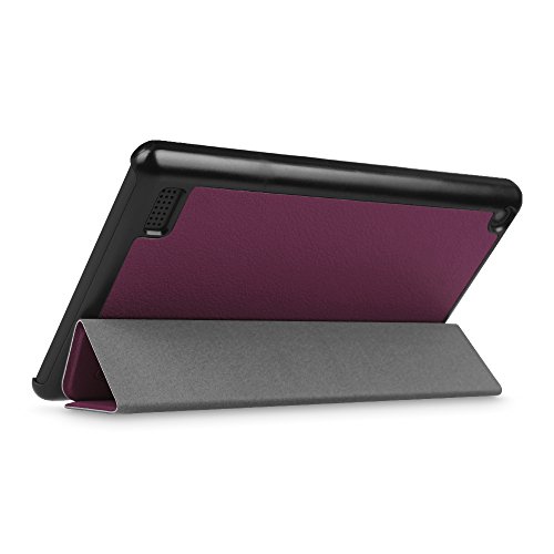 Fintie Hülle für Amazon Fire 7 Tablet (7-Zoll, 7. Generation – 2017) – Slim Cover Lightweight Schutzhülle Tasche mit Standfunktion und Auto Schlaf / Wach Funktion und Auto Schlaf / Wach Funktion, Lila - 8