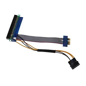 Big Shoppe Store PCI-E 1x to 16x Powered PCIe Extender Adapter Riser Card Flexible Cable