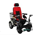 TX  Fauteuil Roulant électrique Pliant Super léger Scooter 4 Roues Multifonctionnel Automatique désactivé Personnes âgées avec Panier, Batterie au Lithium