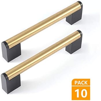 Goldenwarm 10 Stück Möbelgriff 128mm Edelstahl Türgriffe LS1212GD128