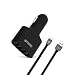 Produktbild Trond® CG4QC Qualcomm-zertifizierter 2.0-USB-Auto-Ladegerät-Adapter (4 Ports, 54 W, 1-m-Kabel zur Datensynchronisation & als Ladekabel), für Apple iPhone-/iPad-Serie, Android-Smartphones und -Tablets – schwarz