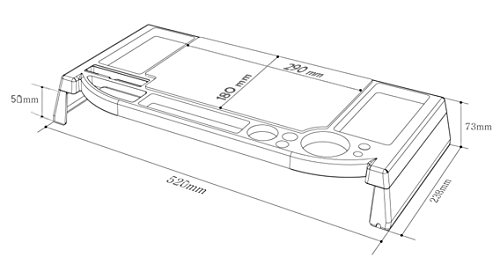 Lavolta Lagerung Veranstalter Monitor Ständer Aufbewahrung Schreibtischregal mit Stauraum für Acer AOC ASUS BenQ Dell Eizo Fujitsu LG Philips Samsung Viewsonic Flat Panel LCD TV Bildschirm Display Computer Desktop All-in-One PC - 4