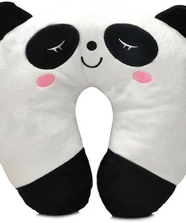 ZQ Cute Panda U Style Car Travel Neck Head Cushion Pillow