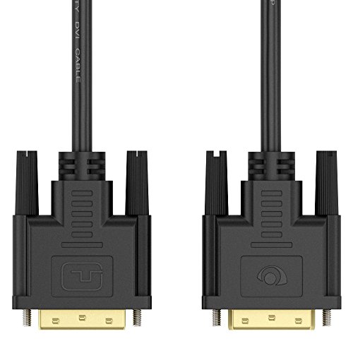 2m – delightable24 DVI zu DVI Kabel | 24k vergoldete Kontakte | Full HD Auflösungen bis 1080p für Monitore, PCs, Notebooks, Fernseher (LCD/Plasma/TFT), Projektor – 2 Meter Schwarz - 2