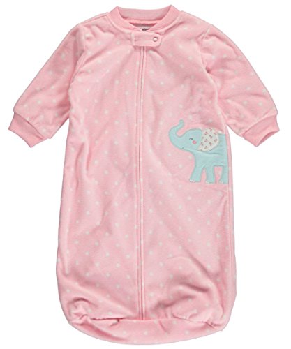 Carter's Baby Girls' "Elephant Dot" Fleece Sleep Bag - pink, one size