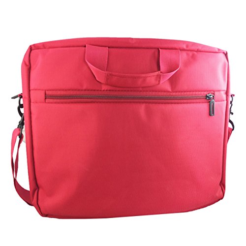 Laptoptasche für Odys Trendbook 14 Pro 35,8 cm (14,1 Zoll) Businesstasche / Aktentasche / Notebooktasche mit Schultergurt – LB Rot - 2